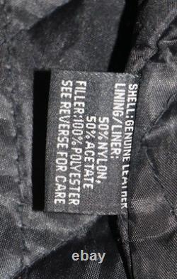 UNIK Leather Apparel Mens Heavy Leather Motorcycle Jacket Size 42