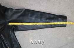 UNIK Leather Apparel Mens Heavy Leather Motorcycle Jacket Size 42