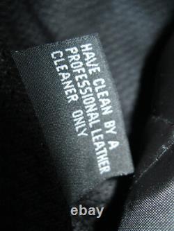 UNIK Premium Mens Size 2XL Heavy Black Leather Motorcycle Jacket in VGC