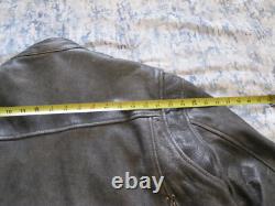 UNIK Premium Mens Size 2XL Heavy Black Leather Motorcycle Jacket in VGC