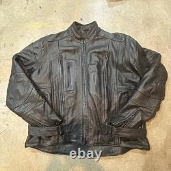 UNIK Ultra Black Cowhide Leather Thinsulate Armor-Ready Motorcycle Jacket XXXL