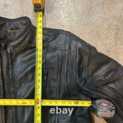 UNIK Ultra Black Cowhide Leather Thinsulate Armor-Ready Motorcycle Jacket XXXL