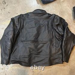 UNIK Ultra Black Cowhide Leather Thinsulate Armor-Ready Motorcycle Jacket XXXL