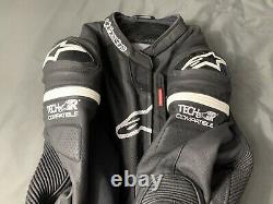 USED 2018 Alpinestars Missle Tech-Air Leather Motorcycle Jacket Blk/Wht SIZE 60