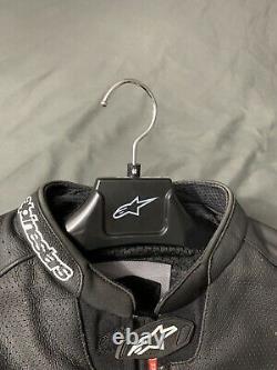 USED 2018 Alpinestars Missle Tech-Air Leather Motorcycle Jacket Blk/Wht SIZE 60