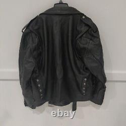 USED DEFECT Milwaukee Leather Men's Motorcycle Jacket Black Size 2XL $200 GG017