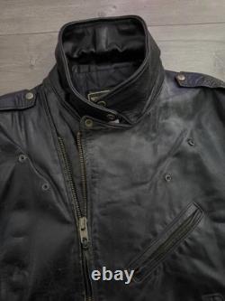 US Made Co. Vintage Leather Motorcycle Jacket Harley Owner Club Patch 1980s 48