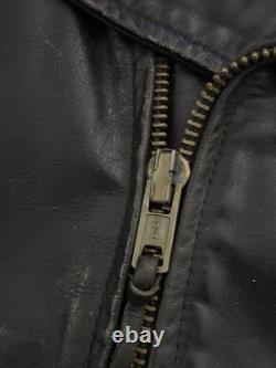 US Made Co. Vintage Leather Motorcycle Jacket Harley Owner Club Patch 1980s 48