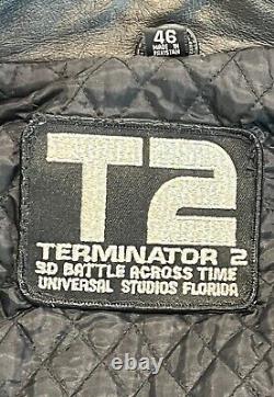 Universal StudiosT2 Terminator 3D Battle Across Time Leather Jacket Size 46