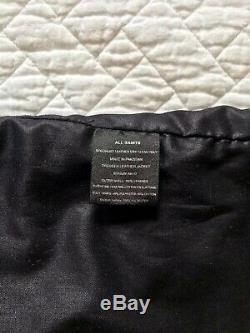 Used Womens All Saints Dresden Draped Washed Leather Jacket Black 8 Rare