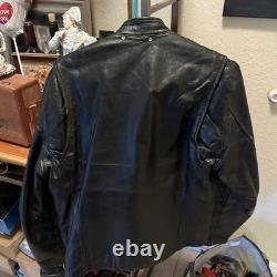 Used mens Vintage Genuine Leather Biker Jacket medium, Bought 1984, 1 Owner