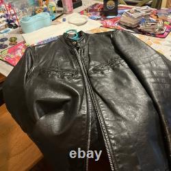 Used mens Vintage Genuine Leather Biker Jacket medium, Bought 1984, 1 Owner