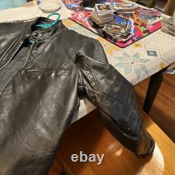 Used mens Vintage Genuine Leather Biker Jacket medium, Bought 1984, 1 Owner