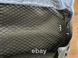 Used mens black leather motorcycle jacket xxl