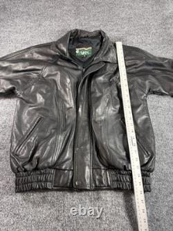 VAM Men's Jacket Small Black Finest Lambskin Leather Full Zip Motorcycle Jacket