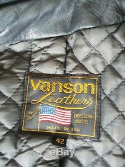 VANSON C2 leather motorcycle jacket size 42 used