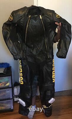 VANSON Full Body Competition Leather Motorcycle Racing Suit Size 44 MED Weight