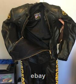 VANSON Full Body Competition Leather Motorcycle Racing Suit Size 44 MED Weight