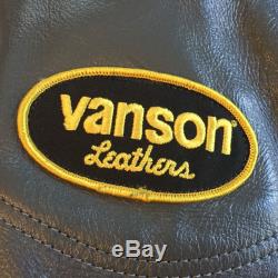 VANSON Leather motorcycle jacket, size 48, grey, padded arms/shoulder