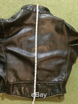 VANSON Leathers Swedish Motorcycle Military Police / Cafe Racer Jacket Size 42