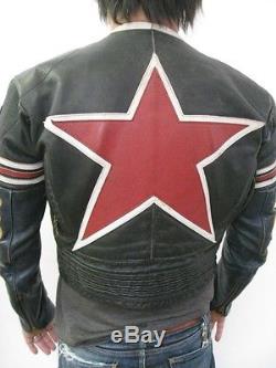 VANSON STAR Leather Motorcycle Jacket Patches USA MADE Size 34