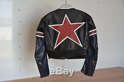 VANSON STAR Mens Leather Jacket size 38 Excellent Condition