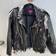 VERDUCCI Leather Rider Motorcycle Leather Jacket with ERICA COURTNEY Art Size 4O