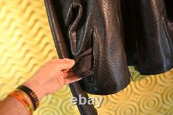 VGC Vanson Leather Jacket Unisex L Perforated Bike Cafe Jacket Measurements