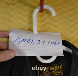 VGC Vanson Leather Jacket Unisex L Perforated Bike Cafe Jacket Measurements