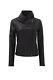 VINCE. Black Women's Size Small S Full-Zip Knit Jacket Leather $995- #051