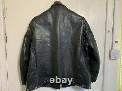 VINTAGE 60's LOUISVILLE USA POLICE OFFICERS LEATHER MOTORCYCLE JACKET SIZE M