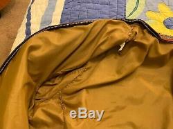 VINTAGE 60s LESCO LEATHER MOTORCYCLE JACKET SIZE 42 BROWN CAFE RACER BIKER