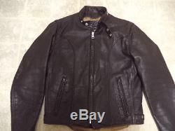 VINTAGE 70'S SCHOTT LEATHER MOTORCYCLE JACKET 40 GREAT COND NOT MUCH USED