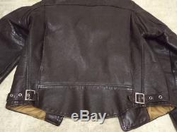 VINTAGE 70'S SCHOTT LEATHER MOTORCYCLE JACKET 40 GREAT COND NOT MUCH USED