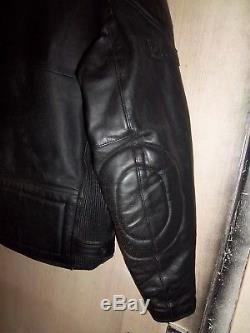 VINTAGE 80's BELSTAFF LEATHER TWIN TRACK MOTORCYCLE JACKET SIZE 44