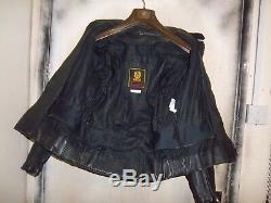 VINTAGE 90's BELSTAFF LEATHER TWIN TRACK MOTORCYCLE JACKET SIZE 44