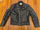VINTAGE Excelled Leather Motorcycle Jacket Biker Belted Men's 46