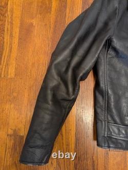 VINTAGE Excelled Leather Motorcycle Jacket Biker Belted Men's 46