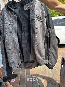VINTAGE HARLEY DAVIDSON MOTORCYCLE JACKET ARMORED MESH LEATHER MEN's L 2005