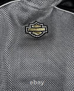 VINTAGE HARLEY DAVIDSON MOTORCYCLE JACKET ARMORED MESH LEATHER MEN's L 2005