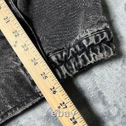 VINTAGE Levi's Denim Jacket Men's XL Black Tab Bomber Lined Zip Button Trucker
