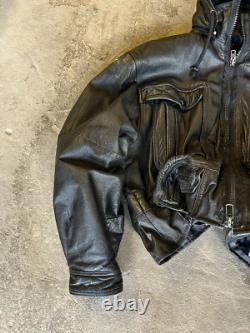 VINTAGE RICK OWENS CHROME HEARTS STYLE 1 OF 1 CARGO CROPPED LEATHER JACKET 90s