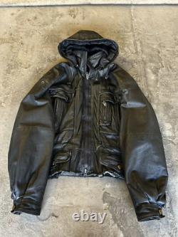 VINTAGE RICK OWENS CHROME HEARTS STYLE 1 OF 1 CARGO CROPPED LEATHER JACKET 90s