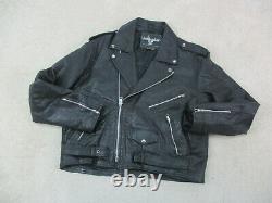 VINTAGE Rider Ware Jacket Adult Large Black Leather Motorcycle Coat Mens 90s