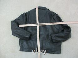 VINTAGE Rider Ware Jacket Adult Large Black Leather Motorcycle Coat Mens 90s