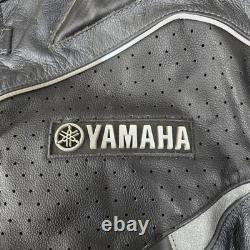 VINTAGE Yamaha Men Jacket 46 Black Motorcycle Gericke GYT-R Leather READD