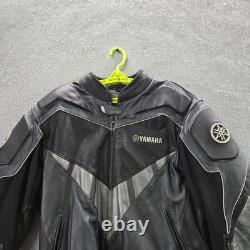 VINTAGE Yamaha Men Jacket 46 Black Motorcycle Gericke GYT-R Leather READD