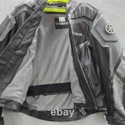 VINTAGE Yamaha Men Jacket 46 Black Motorcycle Gericke GYT-R Leather READD