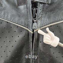 VINTAGE Yamaha Men Jacket 46 Black Motorcycle Gericke GYT-R Leather READD