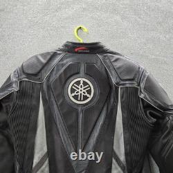 VINTAGE Yamaha Men Jacket 46 Black Motorcycle Gericke GYT-R Leather READD